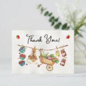 Invitation Remerciements pour la Baby Shower au marché des ag (Debout devant)