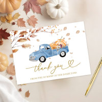 Remerciements pour la Baby Shower Vintage Truck d'