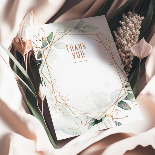 Invitation Remerciements pour les invités de mariage Vert et 