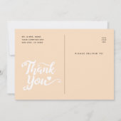 Invitation Remerciements pour mariage | Script manuscrit sur  (Dos)