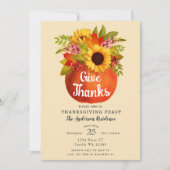 Invitation Remerciez le Citrouille d'automne Thanksgiving (Devant)