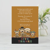 Invitation Remerciez les mignons ours de l'invitation de Than (Debout devant)