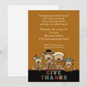 Invitation Remerciez les mignons ours de l'invitation de Than (Devant / Derrière)