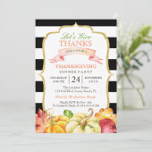 Invitation Remercions la fête d'automne Thanksgiving (Debout devant)