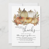 Invitation Remercions Orange Citrouille Thanksgiving (Devant)