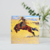 Invitation Remington Old West Horse et Cowboy (Debout devant)