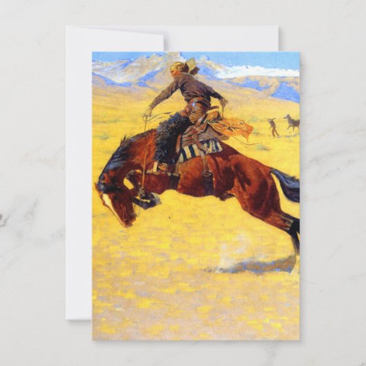Invitation Remington Old West Horse et Cowboy (Devant)