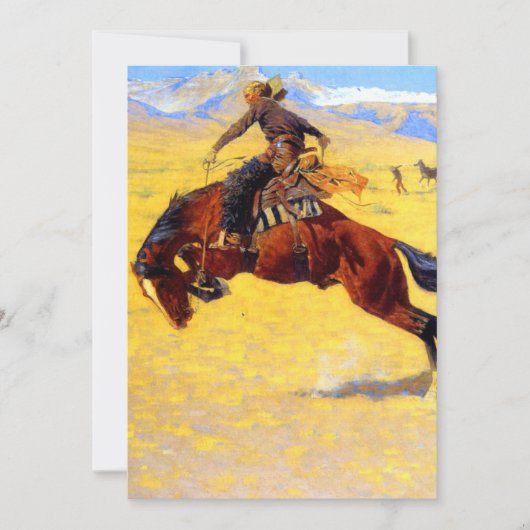 Invitation Remington Old West Horse et Cowboy (Devant)