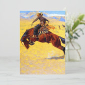 Invitation Remington Old West Horse et Cowboy (Debout devant)