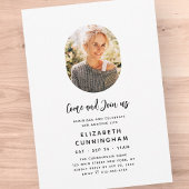 Invitation Reminisce and Celebrate Memorial Modern Photo