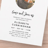 Invitation Reminisce and Celebrate Memorial Modern Photo