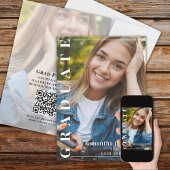 Invitation Remise de diplôme de typographie photo stylée mode