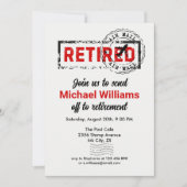 Invitation Remise de la période de congé de retraite (Devant)