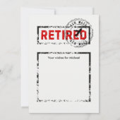 Invitation Remise de la période de congé de retraite (Dos)