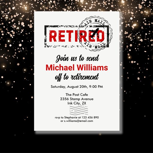 Invitation Remise de la période de congé de retraite