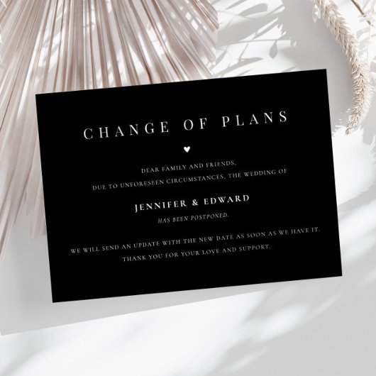 Invitation Remise de Mariage minimaliste noir