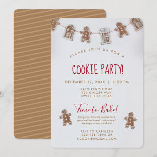 Invitation Remise de Noël de l'échange de biscuits de vacance