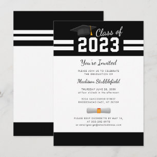 Invitation Remise des diplômes 2026 Fête de fin d'études mode