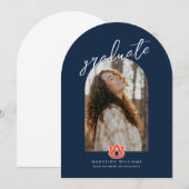 Invitation Remise des diplômes de l'Université d'Auburn | Aub (Devant / Derrière)