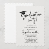 Invitation Remise des diplômes de lycée, Fête de fin d'études (Devant / Derrière)