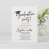 Invitation Remise des diplômes de lycée, Fête de fin d'études (Debout devant)