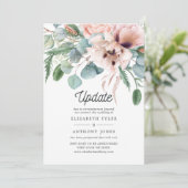 Invitation Remise du Mariage Eucalyptus Pink Poppy (Debout devant)