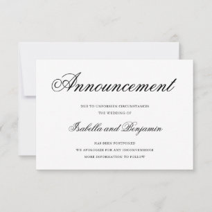 Invitation Remise du Mariage noir et blanc traditionnel