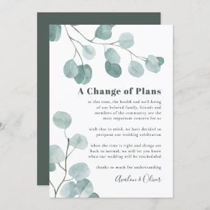 Invitation Remise Mariage en argent Dollar Eucalyptus