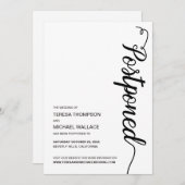 Invitation Remise simple du Mariage à retardement noir (Devant / Derrière)