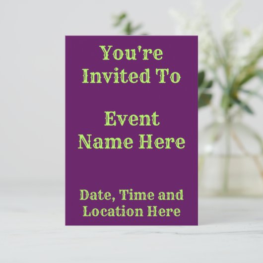 Invitation Remix arc-en-ciel violet (Debout devant)