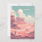 Invitation Remorque de Camping Retro Mariage de paysage du dé (Dos)