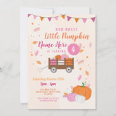 Invitation Remorque de fille de rose d'automne d'invitation (Devant)