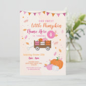 Invitation Remorque de fille de rose d'automne d'invitation (Debout devant)