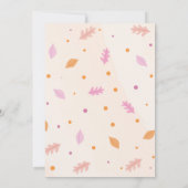 Invitation Remorque de fille de rose d'automne d'invitation (Dos)