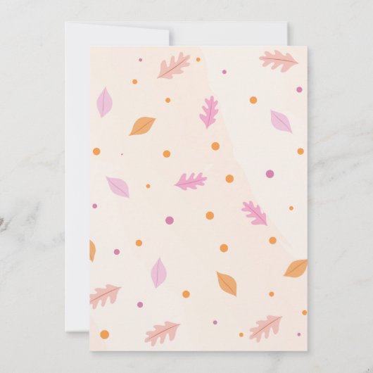 Invitation Remorque de fille de rose d'automne d'invitation (Dos)