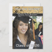 Invitation Remous-Changement élégant génial noir à l'année en (Devant)