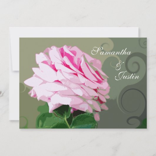 Invitation Remous de rose de rose épousant l'invitation de (Devant)