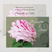 Invitation Remous de rose de rose épousant l'invitation de (Devant / Derrière)