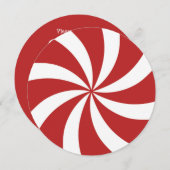 Invitation Remous de sucrerie de Noël de menthe poivrée (Devant / Derrière)