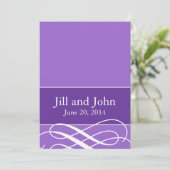 Invitation Remous modernes épousant le lilas de pourpre (Debout devant)