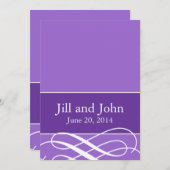 Invitation Remous modernes épousant le lilas de pourpre (Devant / Derrière)