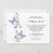 Invitation Remous pourpre de papillon (Devant)