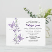 Invitation Remous pourpre de papillon (Debout devant)