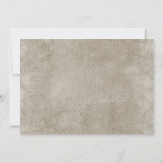 Invitation Remous rustiques de craquement de bouquet de pot (Dos)