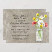 Invitation Remous rustiques de craquement de bouquet de pot (Devant / Derrière)