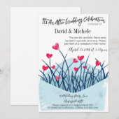 Invitation remplie de cœur pour la fête d'après ma (Devant / Derrière)