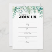 Invitation Remplir Dans Le Blanc Multifonction Eucaplyptus (Devant)