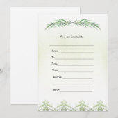 Invitation Remplir de l'invitation de verdure de branche à l' (Devant / Derrière)