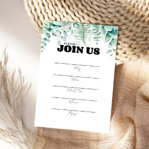 Invitation Remplir le blanc Multi-usage Eucaplyptus