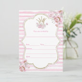 Invitation Remplir l'invitation aquarelle florale princesse (Debout devant)